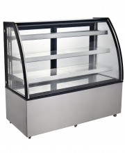 72" CURVED GLASS REFRIGERATED BAKERY SHOWCASE MODEL CD-72-3C, COLDCO